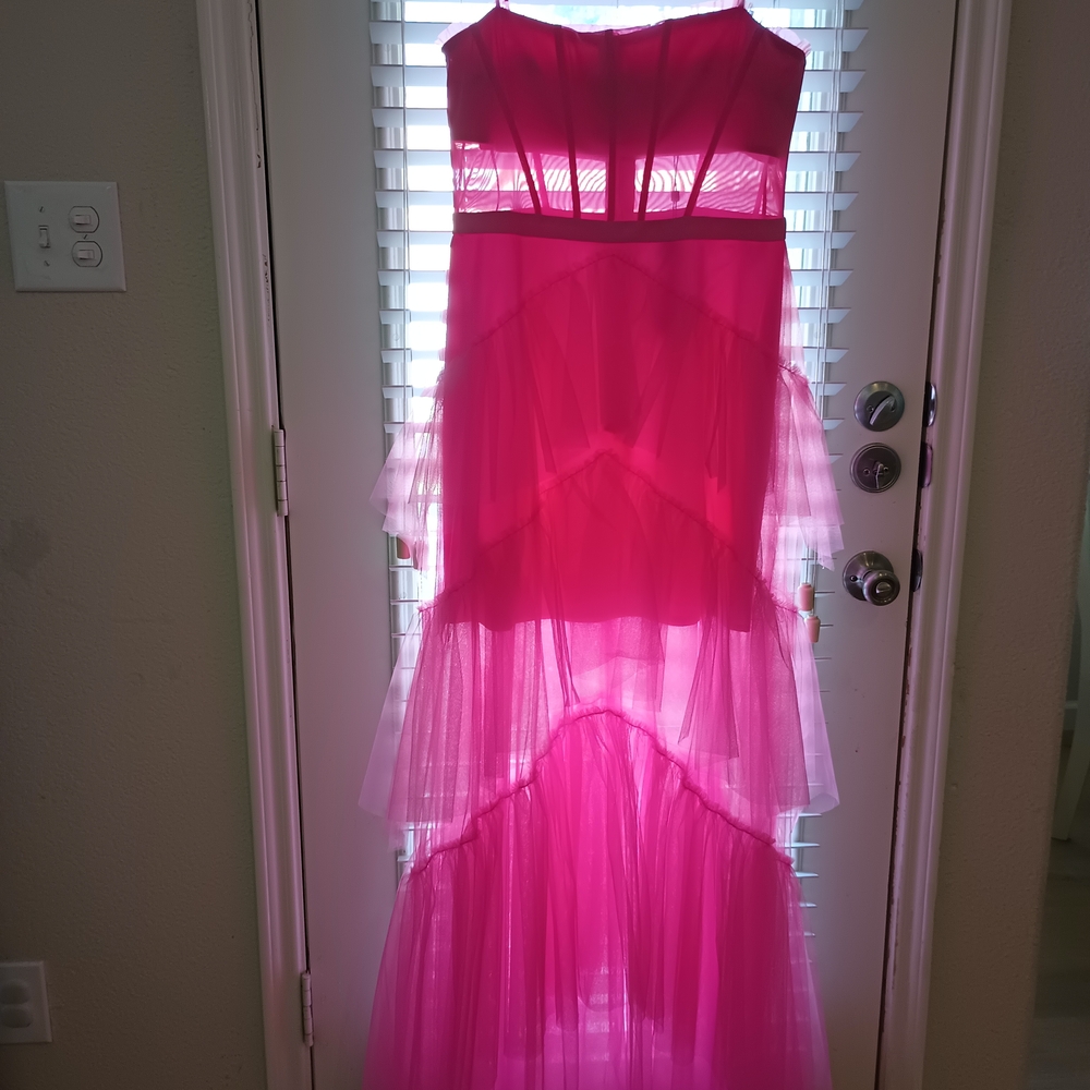 Vibrant Pink Layered Dress